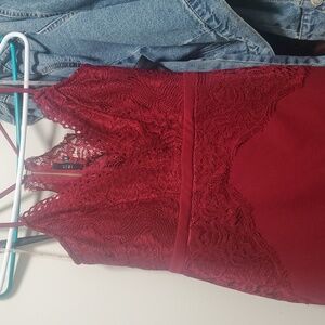 Red cocktail dress